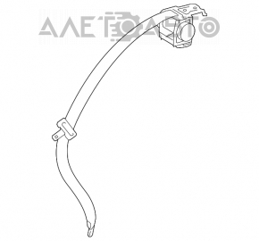 Rear left seat belt for Toyota Prius 30 10-15 light gray