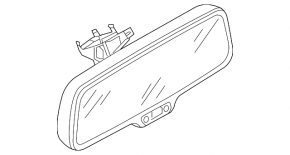 Interior mirror VW CC 08-17 auto-dimming, gray