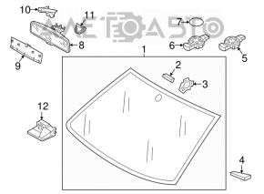 Interior mirror VW CC 08-17 auto-dimming, gray