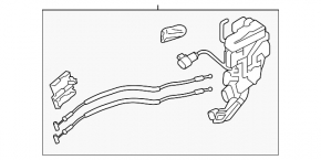 Rear right door lock Kia Optima 11-15 type2