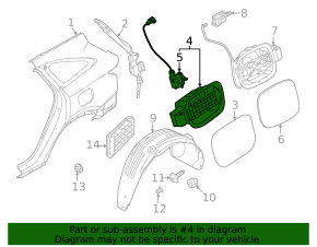 Kia Sorento 21-25 HEV Fuel Filler Door Housing with Lock