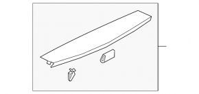 Upper tailgate trim for Audi Q3 83A 19-25 black, scratched