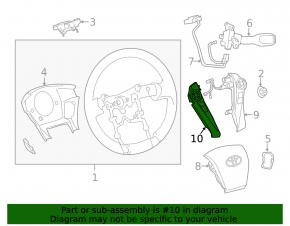 Left steering wheel control buttons for Toyota Prius V 12-14 with voice control, push buttons