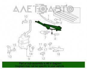 Lexus RX350 RX450h 10-15 Front Windscreen Wiper Linkage with Motor