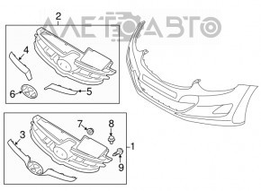 Emblem grille grill Hyundai Elantra UD 11-13 dorest