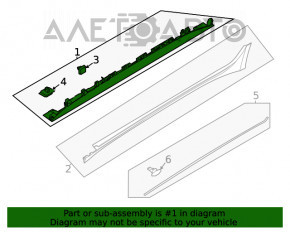 Left lower threshold Hyundai Sonata 20-22
