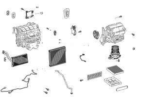 Evaporator Toyota Camry v70 18-24 with temperature sensor