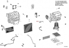 Evaporator Toyota Camry v70 18-24 with temperature sensor