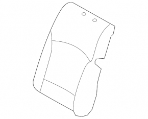 Left rear seat backrest for Hyundai Sonata 11-15, combined cloth and gray leather, dry-cleanable