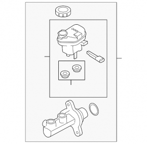 Main brake cylinder with reservoir Ford Flex 09-12 prerest
