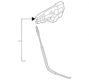Front right door handle mechanism Audi Q3 8U 15-18 with cable