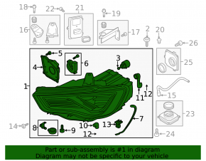 Headlight front right bare Audi A3 8V 15-16 4d LED