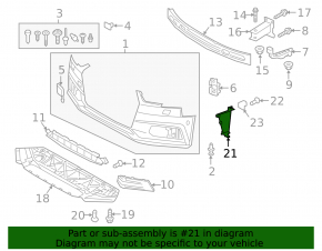 Front bumper air duct left Audi A4 B9 17-19 S-Line
