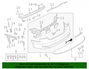 Plug towing hook rear bumper Audi A5 F5 17-19 premium, prestige