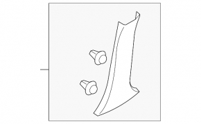 Center pillar trim lower right Subaru Impreza WRX GH 08-14 black