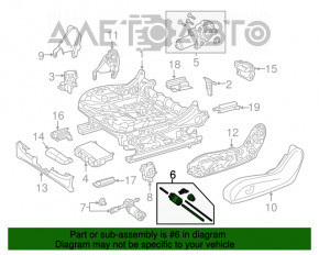 Mercedes GLC 16-22 passenger seat longitudinal adjustment motor