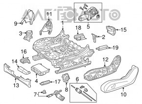 Mercedes GLC 16-22 passenger seat longitudinal adjustment motor