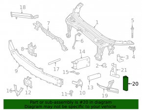 Bumper stop strut reinforcement front bumper left Mercedes C-class W205 15-21