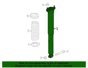 Shock absorber rear left Mercedes GLC 16-22