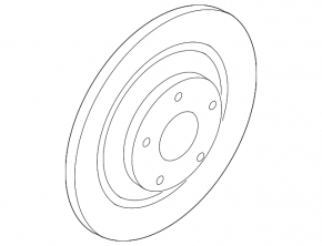 Rear left brake disc Mazda 3 14-18 BM