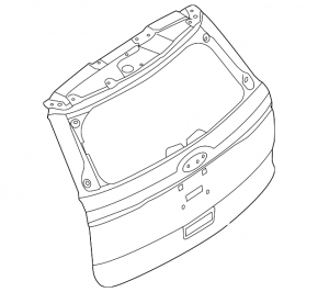 Naked tailgate Ford Explorer 11-15 prerest