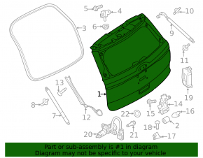 Naked tailgate Ford Explorer 11-15 prerest