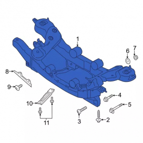 Rear subframe Ford Escape MK3 13-19 AWD rusty