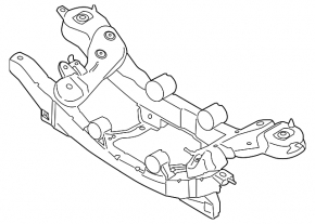 Rear subframe Ford Escape MK3 13-19 AWD rusty
