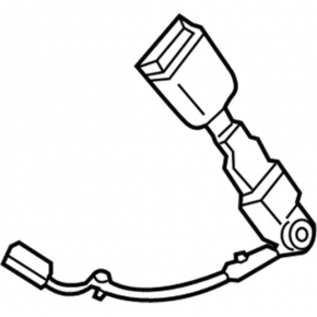 Ford Escape MK3 13-19 Driver Seat Belt Latch Black With Sensor
