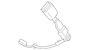 Ford Escape MK3 13-19 Driver Seat Belt Latch Black With Sensor