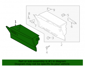 Lincoln Corsair 20-26 black glove compartment