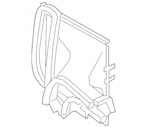 Left radiator air duct deflector for Land Rover Discovery 17-23 2.0, 3.0