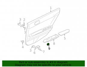 Rear left window lift control for Mitsubishi Galant 04-06