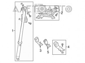 Rear seat belt center Honda CRV 17-22 gray
