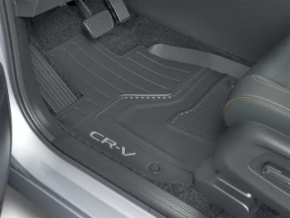 Set of black floor mats for Honda CRV 23-26 tires