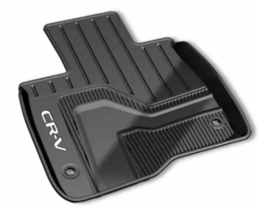Set of black floor mats for Honda CRV 23-26 tires