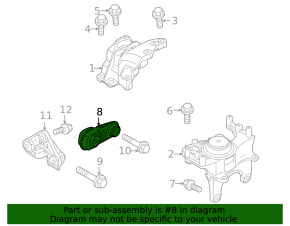 Mitsubishi Outlander 22-25 rear engine mount