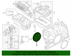 BMW X1 F48 20-22 B46A20B 2.0T Crankshaft Pulley