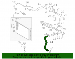 Cooling pipe lower Lexus RX300 RX330 04-06