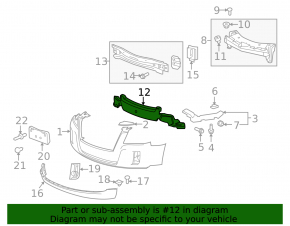 Absorber front bumper GMC Terrain 10-15 prerest