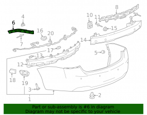 Rear bumper mount left Chevrolet Impala 14-20