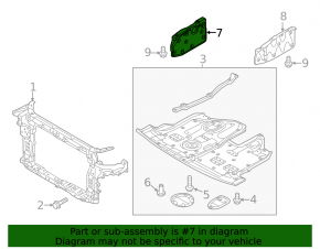 Engine protection side right Kia Sorento 14-15
