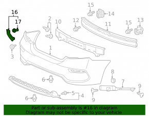 Right rear bumper reflector for Acura Integra 23-25