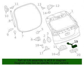 External trunk release button Chevrolet Bolt EUV 22-23 with handle