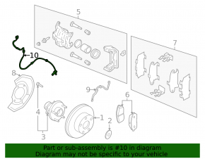 Front right ABS sensor for Nissan Murano 2003-2007