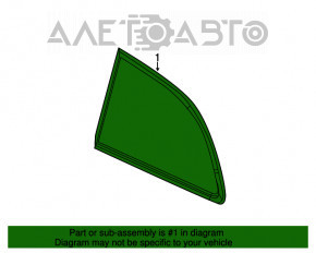 Rear left blind glass window Fiat 500 12-19
