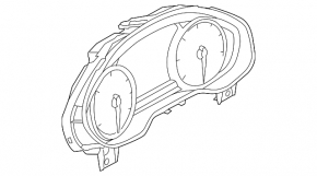 Audi A6 C7 12-18 instrument cluster with night vision, without projection