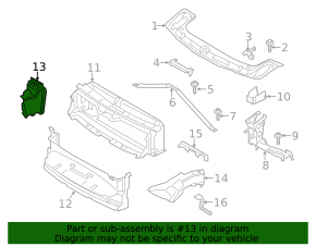 Right additional radiator air duct BMW 3 GT F34 14-19 M package