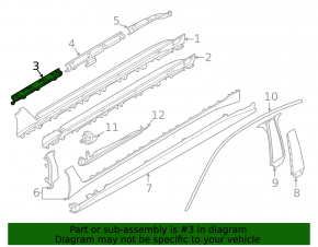 Right front threshold bracket BMW i4 22-26