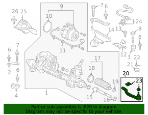 Steering tip right Honda Clarity 18-21 usa